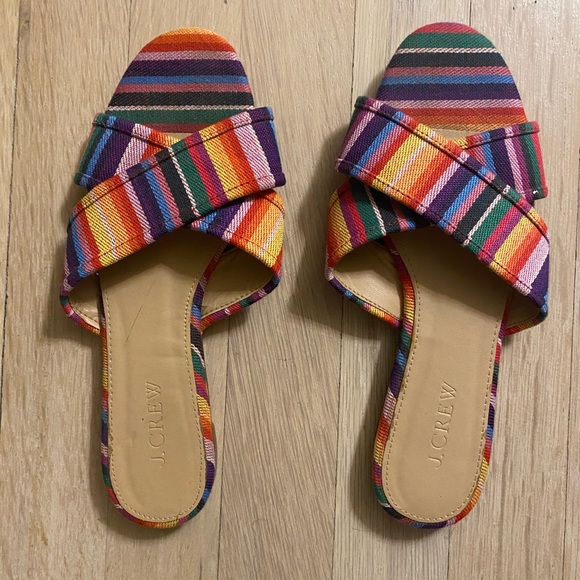 J.Crew criss cross rainbow sandals 6.5 - Picture 2 of 7